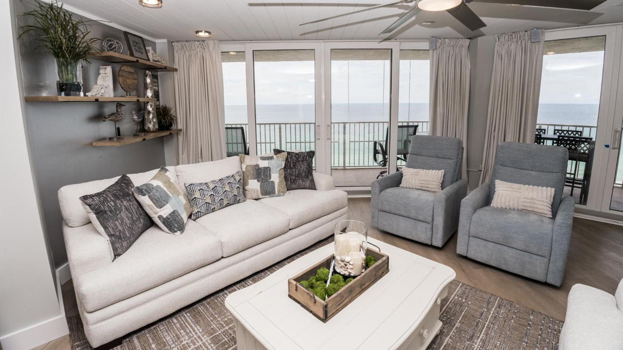 New Rental - 3Br 3Ba Corner Beachfront - 2024 Remodel - 3 Pools, Tiki Hut, Gym, Tennis Panama City Beach Exterior photo